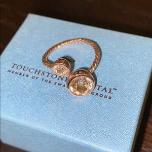 Touchstone Crystal Swavorski Rose Gold Ring